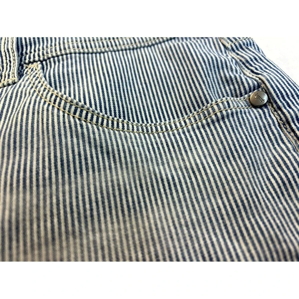 Anthro x Pilcro Blue White Railroad Stripe Anthropologie Hypen Shorts Womens 30 - Picture 7 of 16